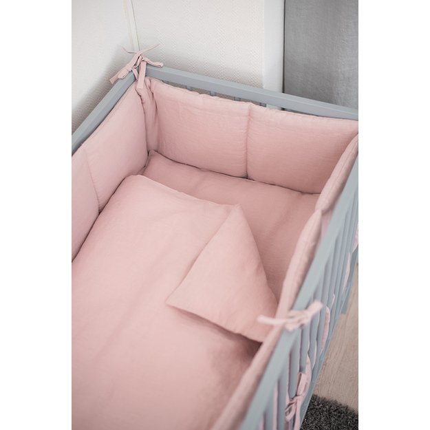 Natural Linen Cot Bumper I Cot and Cot