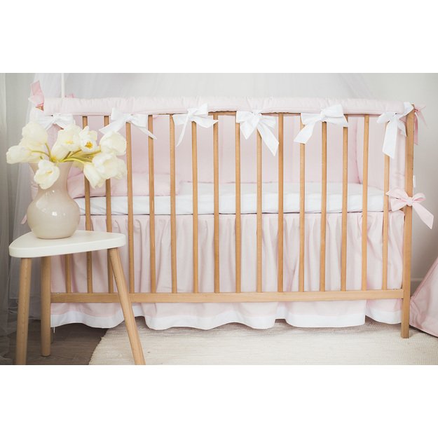 Pink White Crib Rail Cover