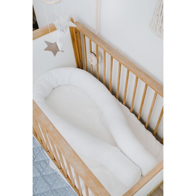 White baby snake cot pillow