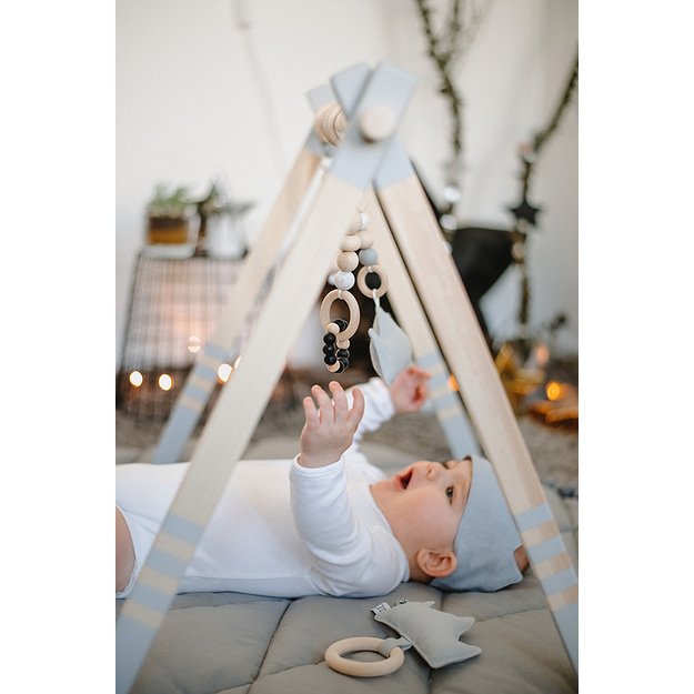 Wooden Baby Play Gym GREY