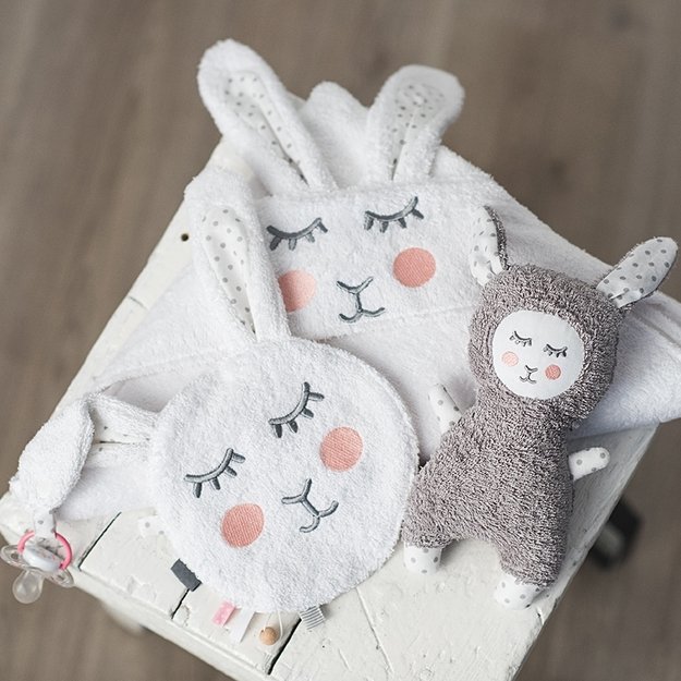 Bunny rag doll - plush rattle bunny gift toy