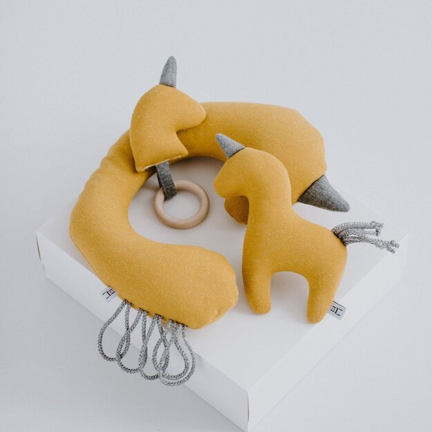 Mustard Unicorn Rattle Toy