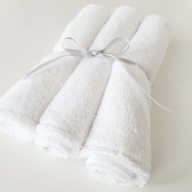 White Small Towels Set of  3