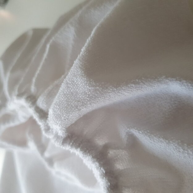 White Waterproof Cotton Crib Sheet