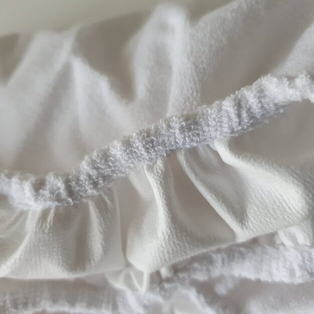 White Waterproof Cotton Crib Sheet