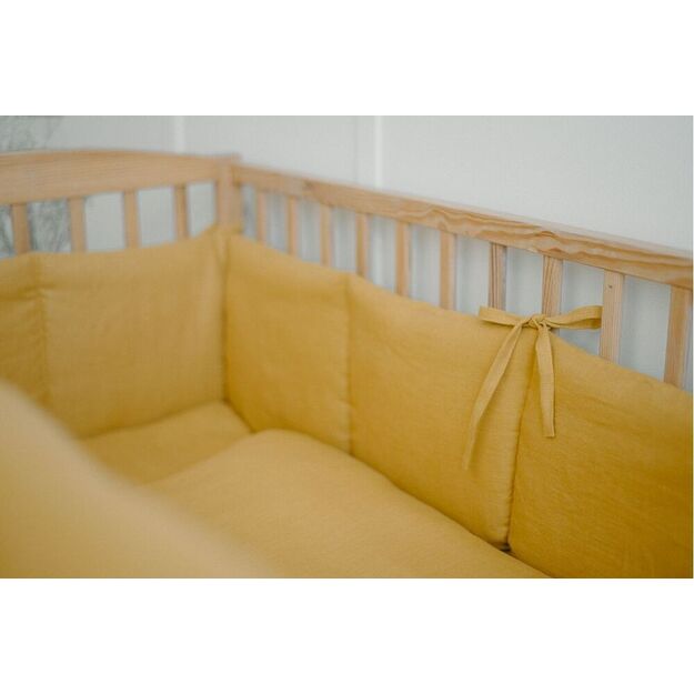 Mustard linen Baby Bedding