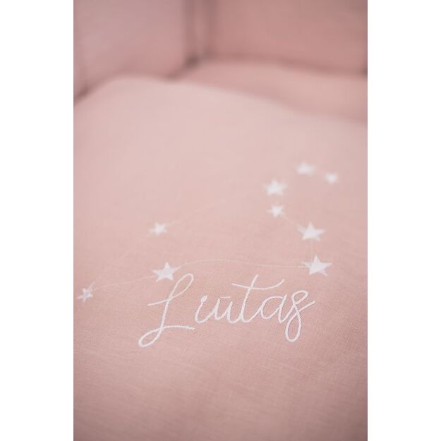 LINEN Pink  Personalized Baby Zodiac Bedding