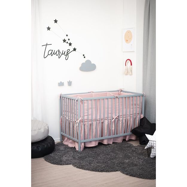 LINEN Pink  Personalized Baby Zodiac Bedding