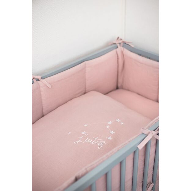 LINEN Pink  Personalized Baby Zodiac Bedding