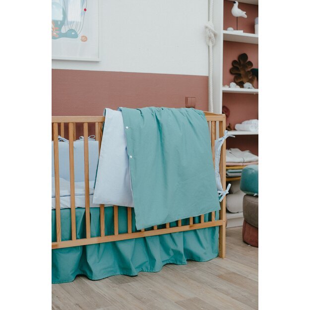 Mint Blue Double Sided Baby Bedding 