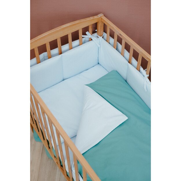 Mint Blue Double Sided Baby Bedding 