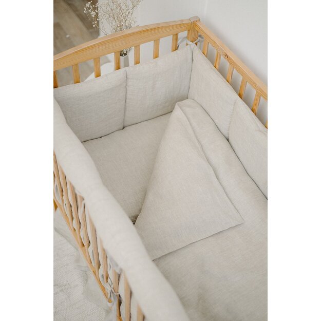 Linen (flax) Natural Cot Bedding Set