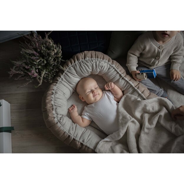 Beige Linen (flax) - Minky Baby Blanket
