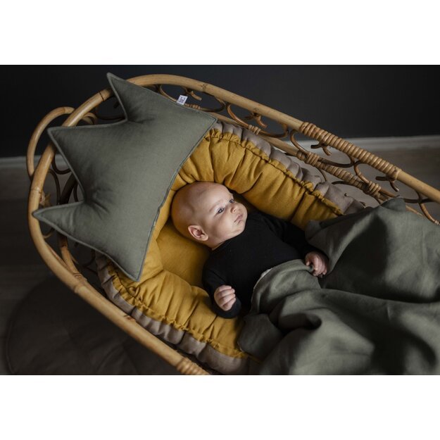 Green Linen (flax) - Minky Baby Blanket