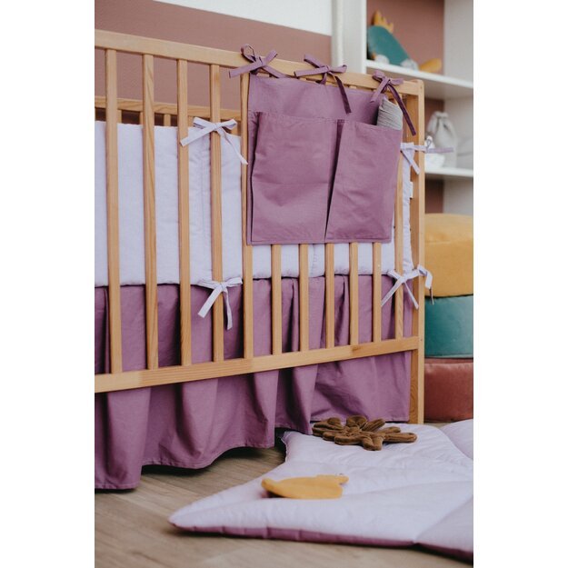 Baby Crib Pocket Diaper Organizer - Purple
