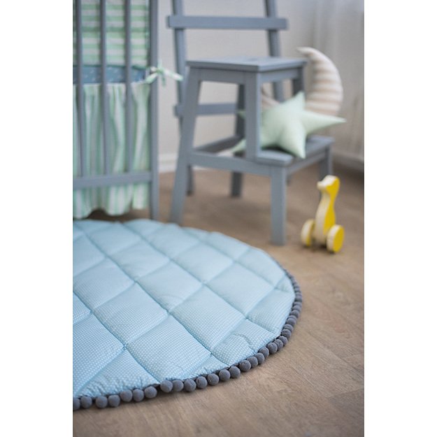 Blue Round Baby Play Mat