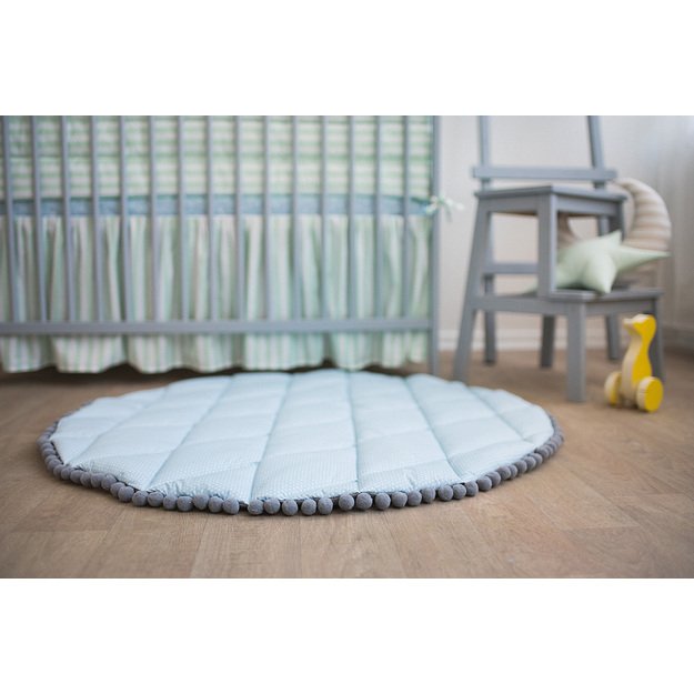 Blue Round Baby Play Mat