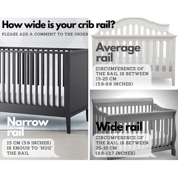 Natural Linen Crib Rail Cover