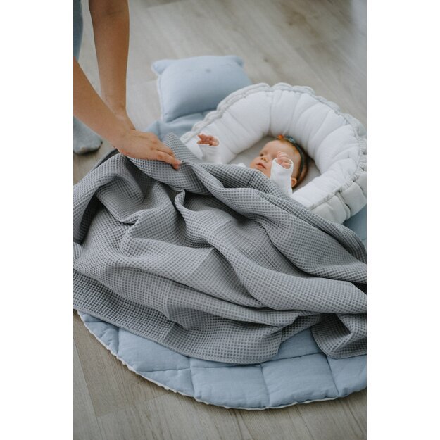 Grey Cotton Baby Swaddle Blanket