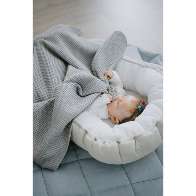 Beige Cotton Baby Swaddle Blanket